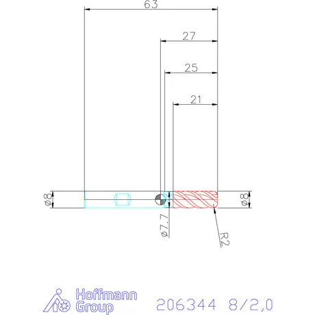 Holex Holex Pro INOX M VHM tóruszmaró HPC 8/2,0 mm
