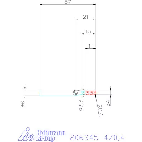 Garant Garant Master INOX VHM tóruszmaró HPC DIN 6535 HA 4/0,4 mm