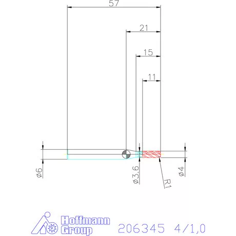Garant Garant Master INOX VHM tóruszmaró HPC DIN 6535 HA 4/1,0 mm