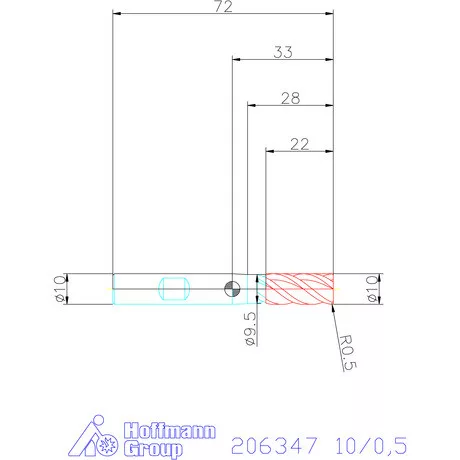 Garant Garant Master INOX VHM tóruszmaró HPC DIN 6535 HB 10/0,5 mm