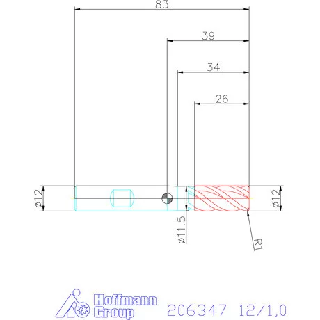 Garant Garant Master INOX VHM tóruszmaró HPC DIN 6535 HB 12/1,0 mm
