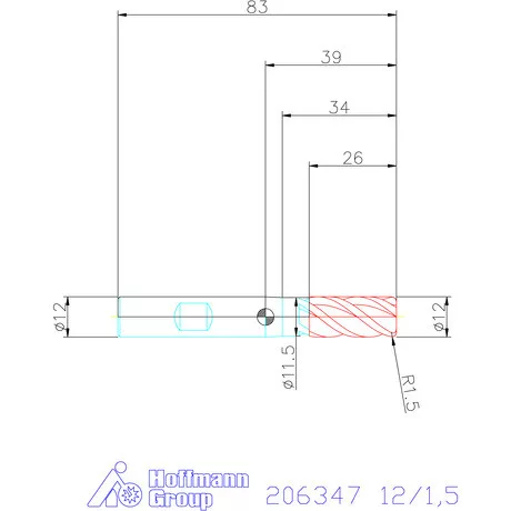 Garant Garant Master INOX VHM tóruszmaró HPC DIN 6535 HB 12/1,5 mm