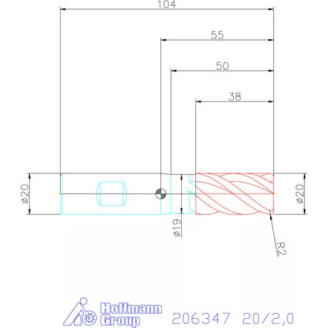 Garant Garant Master INOX VHM tóruszmaró HPC DIN 6535 HB 20/2,0 mm