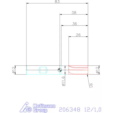 Holex Holex Pro INOX VHM tóruszmaró HPC DIN 6535 HB 12/1,0 mm