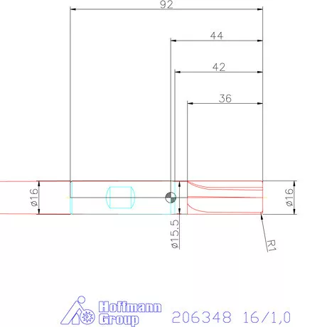 Holex Holex Pro INOX VHM tóruszmaró HPC DIN 6535 HB 16/1,0 mm