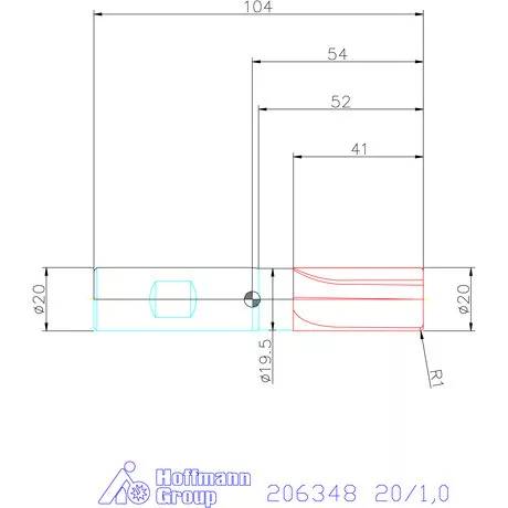 Holex Holex Pro INOX VHM tóruszmaró HPC DIN 6535 HB 20/1,0 mm