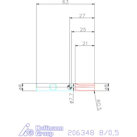 Holex Holex Pro INOX VHM tóruszmaró HPC DIN 6535 HB 8/0,5 mm