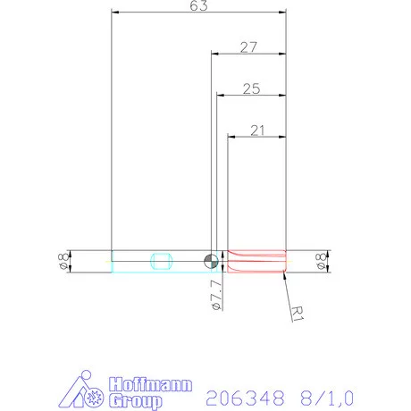 Holex Holex Pro INOX VHM tóruszmaró HPC DIN 6535 HB 8/1,0 mm