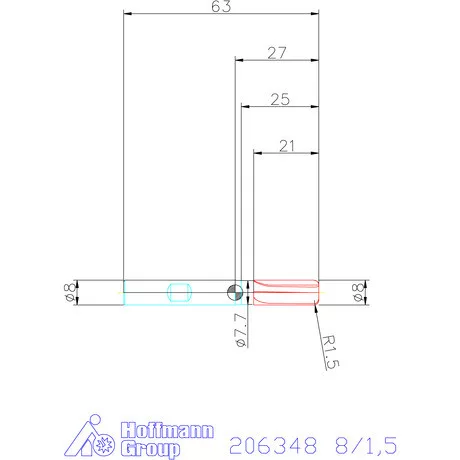 Holex Holex Pro INOX VHM tóruszmaró HPC DIN 6535 HB 8/1,5 mm