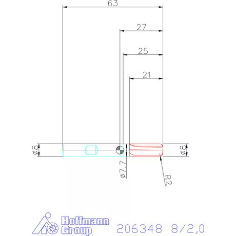 Holex Holex Pro INOX VHM tóruszmaró HPC DIN 6535 HB 8/2,0 mm