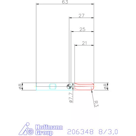 Holex Holex Pro INOX VHM tóruszmaró HPC DIN 6535 HB 8/3,0 mm