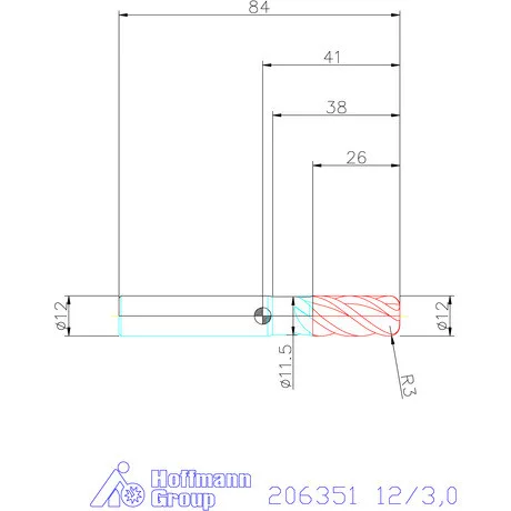 Garant VHM tóruszmaró HPC DIN 6535 HA 12/3,0 mm