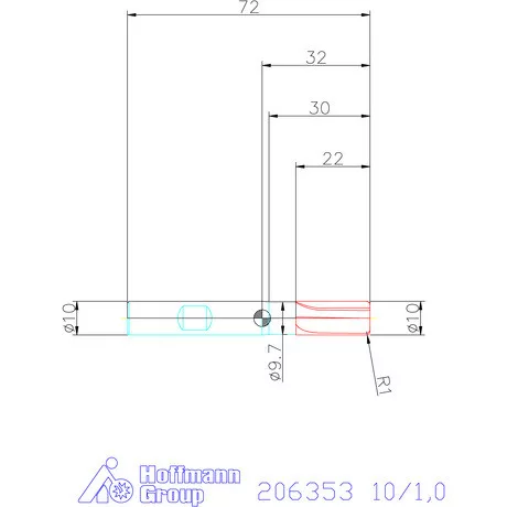 Holex VHM tóruszmaró HPC DIN 6535 HB 10/1,0 mm