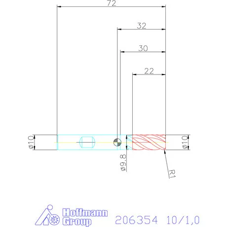 Garant Garant Master Steel VHM tóruszmaró HPC 10/1,0 mm