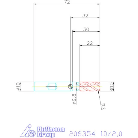Garant Garant Master Steel VHM tóruszmaró HPC 10/2,0 mm