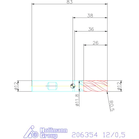 Garant Garant Master Steel VHM tóruszmaró HPC 12/0,5 mm