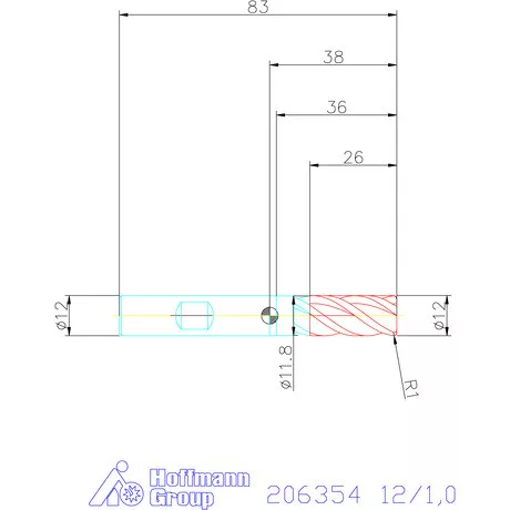 Garant Garant Master Steel VHM tóruszmaró HPC 12/1,0 mm