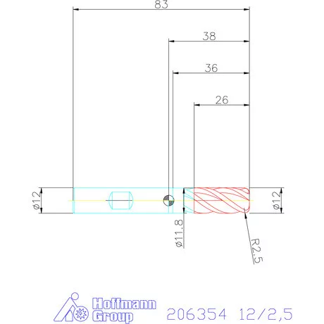 Garant Garant Master Steel VHM tóruszmaró HPC 12/2,5 mm