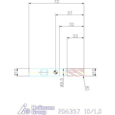 Holex Holex Pro Steel VHM tóruszmaró HPC 10/1,0 mm