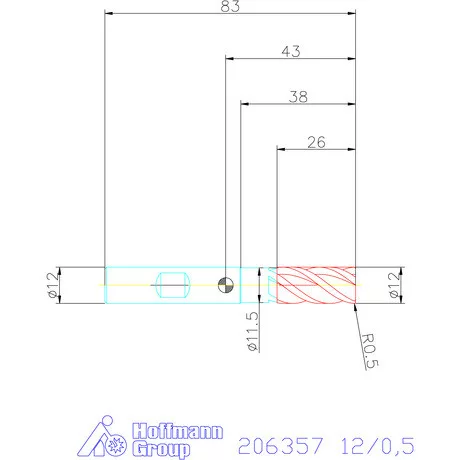 Holex Holex Pro Steel VHM tóruszmaró HPC 12/0,5 mm