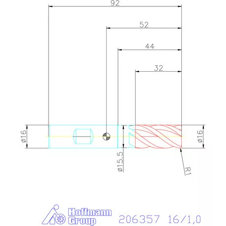 Holex Holex Pro Steel VHM tóruszmaró HPC 16/1,0 mm