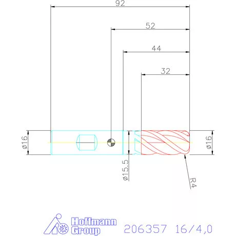 Holex Holex Pro Steel VHM tóruszmaró HPC 16/4,0 mm