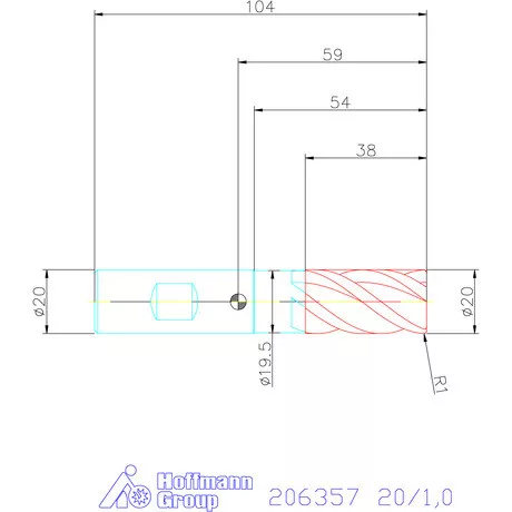 Holex Holex Pro Steel VHM tóruszmaró HPC 20/1,0 mm