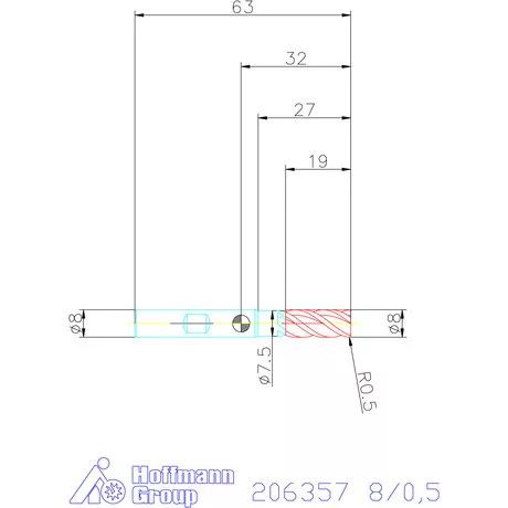 Holex Holex Pro Steel VHM tóruszmaró HPC 8/0,5 mm