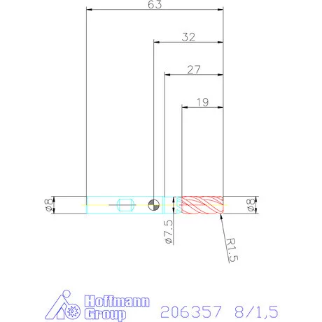 Holex Holex Pro Steel VHM tóruszmaró HPC 8/1,5 mm