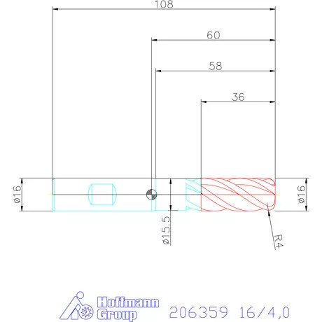 Garant Garant Master Steel VHM tóruszmaró HPC 16/4,0 mm