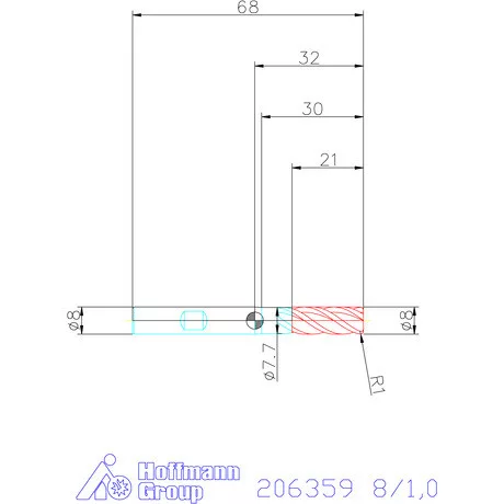 Garant Garant Master Steel VHM tóruszmaró HPC 8/1,0 mm