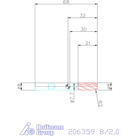 Garant Garant Master Steel VHM tóruszmaró HPC 8/2,0 mm