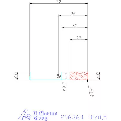 Garant Garant Master Titan VHM tóruszmaró HPC 10/0,5 mm