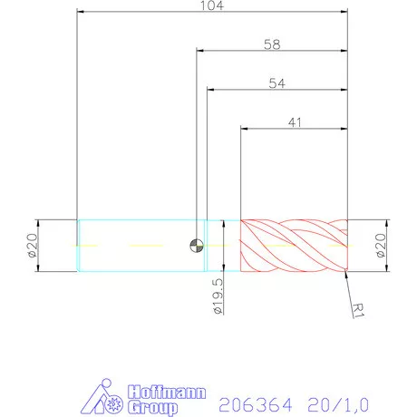 Garant Garant Master Titan VHM tóruszmaró HPC 20/1,0 mm