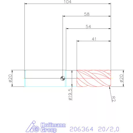 Garant Garant Master Titan VHM tóruszmaró HPC 20/2,0 mm