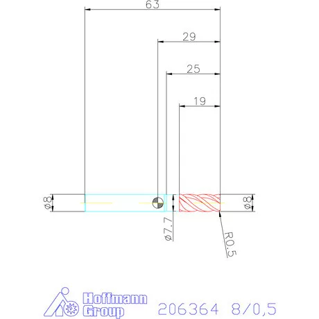 Garant Garant Master Titan VHM tóruszmaró HPC 8/0,5 mm