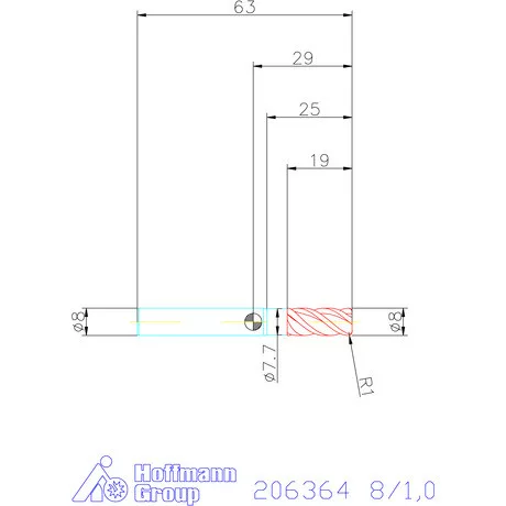 Garant Garant Master Titan VHM tóruszmaró HPC 8/1,0 mm