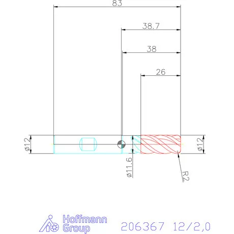 Garant Garant Master UNI VHM tóruszmaró 12/2,0 mm
