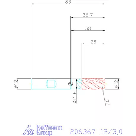 Garant Garant Master UNI VHM tóruszmaró 12/3,0 mm