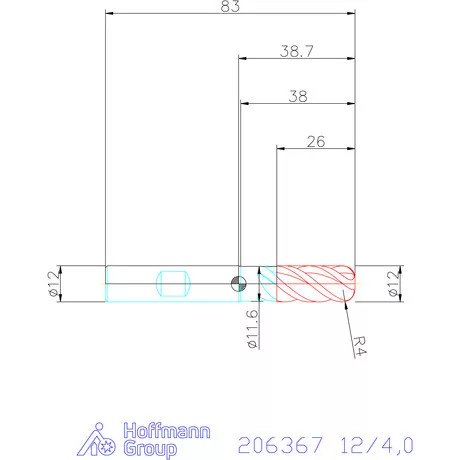 Garant Garant Master UNI VHM tóruszmaró 12/4,0 mm