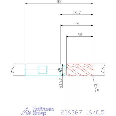 Garant Garant Master UNI VHM tóruszmaró 16/0,5 mm
