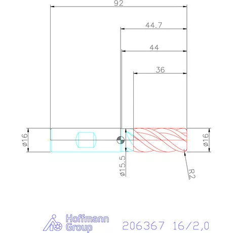Garant Garant Master UNI VHM tóruszmaró 16/2,0 mm