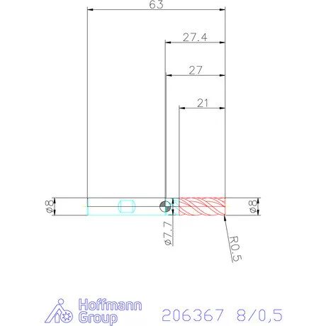 Garant Garant Master UNI VHM tóruszmaró 8/0,5 mm
