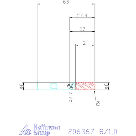 Garant Garant Master UNI VHM tóruszmaró 8/1,0 mm