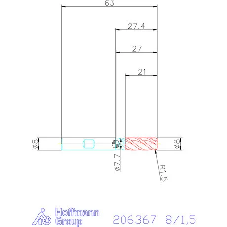 Garant Garant Master UNI VHM tóruszmaró 8/1,5 mm