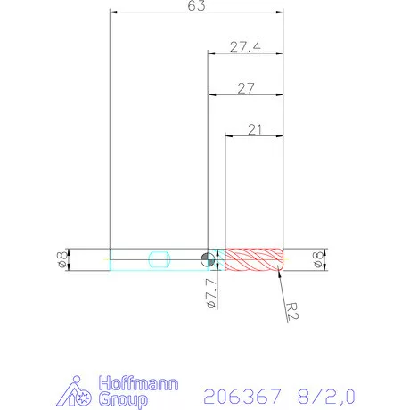 Garant Garant Master UNI VHM tóruszmaró 8/2,0 mm
