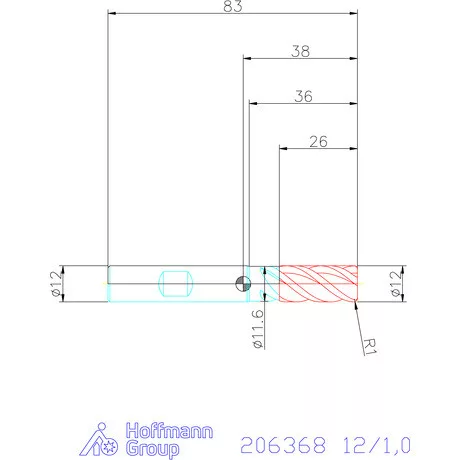 Holex Holex Pro UNI VHM tóruszmaró 12/1,0 mm