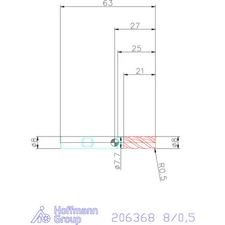 Holex Holex Pro UNI VHM tóruszmaró 8/0,5 mm