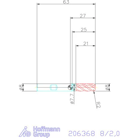 Holex Holex Pro UNI VHM tóruszmaró 8/2,0 mm