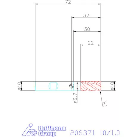 Garant Garant Master Ni-Based tóruszmaró HPC 10/1,0 mm